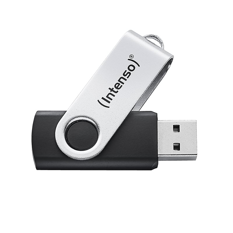 Intenso USB 64GB OFFICE LINE 3.2 Gen1 Silver-Black USB flash drive USB Type-A 3.2 Gen 1 (3.1 Gen 1) Zwart, Zilver