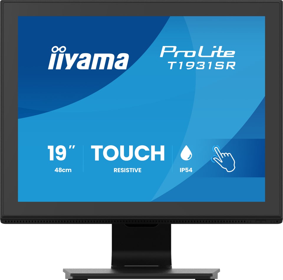 iiyama ProLite T1931SR-B2S computer monitor 48,3 cm (19") 1280 x 1024 Pixels SXGA LCD Touchscreen Tafel Zwart