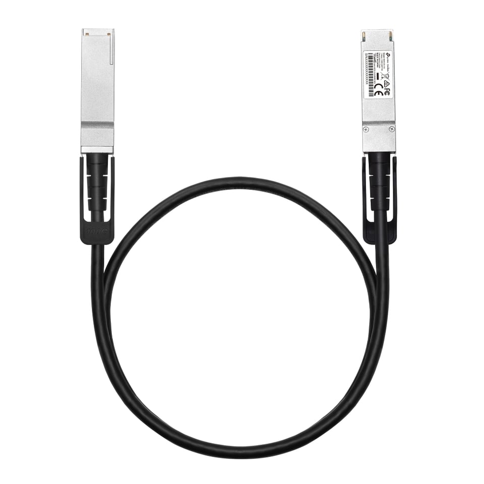 TP-Link Omada SM9220-1M InfiniBand en Glasvezelkabel QSFP28 Twinax Zwart