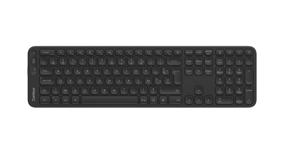 Contour Design Balance toetsenbord Kantoor RF-draadloos + Bluetooth AZERTY Frans Zwart