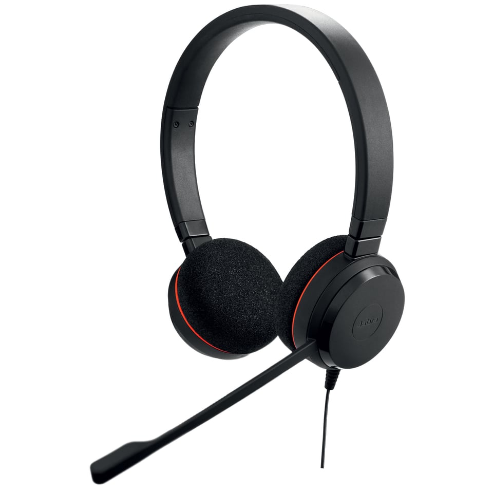 Jabra Evolve 20 Headset Bedraad Hoofdband Kantoor/callcenter USB Type-A Zwart
