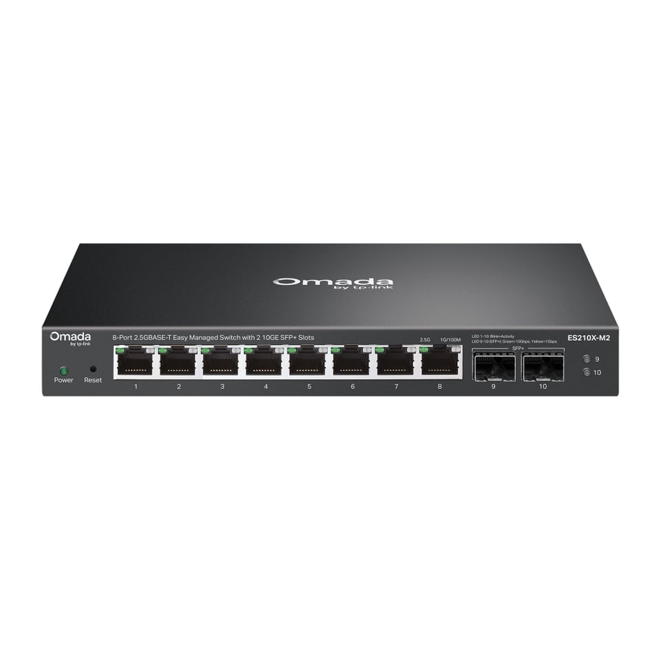 TP-Link ES210X-M2 netwerk-switch Managed 2.5G Ethernet (100/1000/2500) Bureaublad-/wandmontage Zwart