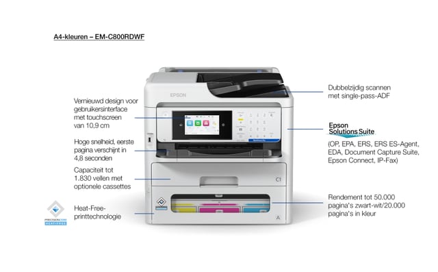 Epson WorkForce Pro EM-C800RDWF Printer