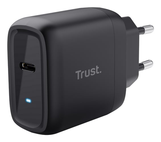 Trust Maxo GaN USB-C Oplader – USB-C oplader – Snellader – USB-C wandoplader – 45 W – Zwart
